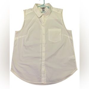 White Sleeveless Women's H&M Button Up Shirt